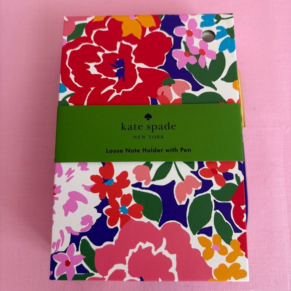 Kate Spade Sunset Blooms Loose Note Holder with Pen NWT - Picture 2 of 8
